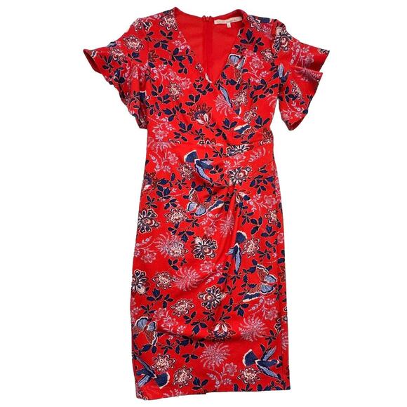 RACHEL Rachel Roy Dresses & Skirts - Rachel Rachel Roy Dress Womens Size 8 Red Blue Floral Tropical Print Dress